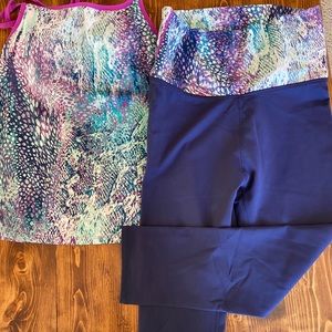 Fabletics Tahoe Tank and matching Capri -small